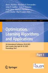 Optimization, Learning Algorithms and Applications : 5th International Conference, OL2A 2025, Sesti Levante, Italy, April 28–30, 2025, Proceedings, Part I