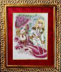 ジュエリー絵画(R)　ベルサイユのばら　オスカル＆マリーアントワネット4　OM4（Sサイズ）