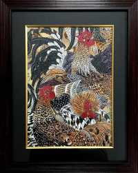 ジュエリー絵画(R)　ジャポニズム　群鶏図（伊藤若冲）　GK1（Sサイズ）