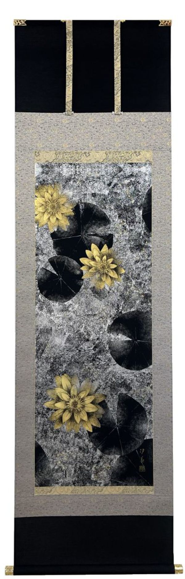 【掛軸】水鏡睡蓮_1