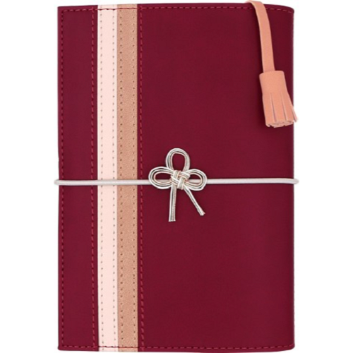 本一封ブックカバー　ワインレッド_1