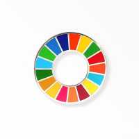 タック式ピン「ＳＤＧｓ」  銀色 ２５ｍｍ