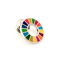 タック式ピン「ＳＤＧｓ」 銀色 １８ｍｍ（小さめ）