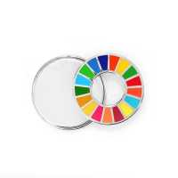 マグネット式ピン　「ＳＤＧｓ」 　銀色　１８ｍｍ　（小さめ）