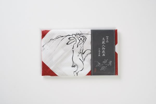 小風呂敷 鳥獣戯画 赤_2