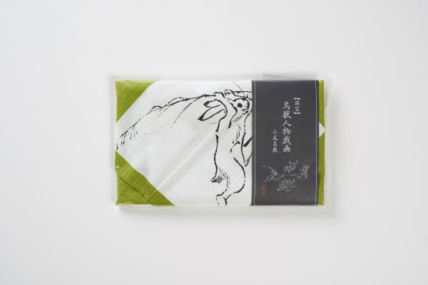 小風呂敷 鳥獣戯画 萌黄_2