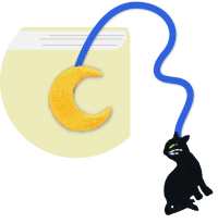 【わくり貼って使えるブックマーク】月猫
