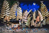 藤城清治：レフグラフファイン版画 竿燈まつり（受注生産商品：納期3