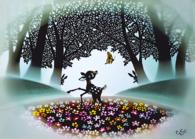 藤城清治：レフグラフファイン版画 春を楽しむバンビ（受注生産商品