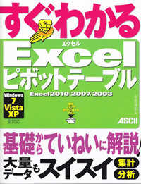 すぐわかるＥｘｃｅｌピボットテーブル―Ｅｘｃｅｌ２０１０／２００７／２００３、Ｗｉｎｄｏｗｓ７／Ｖｉｓｔａ／ＸＰ全対応