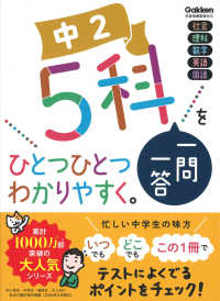中２　５科一問一答をひとつひとつわかりやすく。 中学ひとつひとつわかりやすく