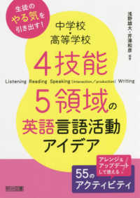 中学校・高等学校４技能５領域の英語言語活動アイデア