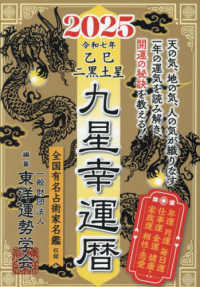 ２０２５九星幸運暦乙巳二黒土星