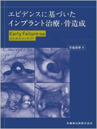 エビデンスに基づいたインプラント治療・骨造成―Ｅａｒｌｙ　Ｆａｉｌｕｒｅ回避のためのコンセプト