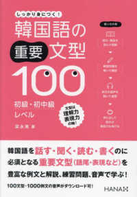 韓国語の重要文型１００　初級・初中級レベル