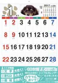 シンプルカレンダーＢ３子犬 〈２０１７〉