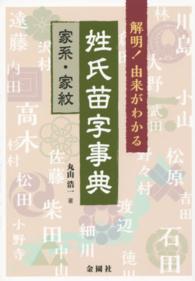 解明！由来がわかる姓氏苗字事典 - 家系・家紋