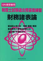 税理士試験過去問答案練習　財務諸表論