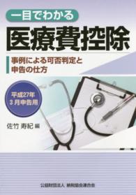一目でわかる医療費控除 〈平成２７年３月申告用〉 - 事例による可否判定と申告の仕方