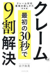 クレームは「最初の３０秒」で９割解決