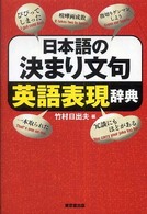 日本語の決まり文句英語表現辞典