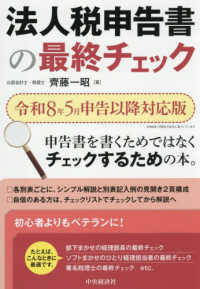 法人税申告書の最終チェック　令和８年５月申告以降対応版