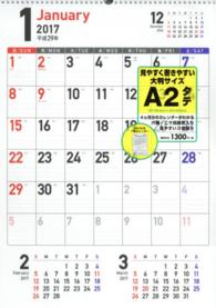 書き込み式シンプルカレンダー「Ａ２タテ」 〈２０１７〉 ［カレンダー］