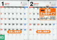 書き込み式シンプル２カ月カレンダー【Ａ３】 〈２０２１年〉 ［カレンダー］