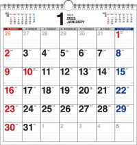 書き込み式シンプルカレンダー（Ａ３変型）【Ｋ３】 〈２０２２年〉 ［カレンダー］