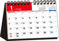 シンプル卓上カレンダー（Ａ５ヨコ／カラー）【Ｔ１２】 〈２０２２年〉 ［カレンダー］