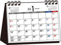 シンプル卓上カレンダー月曜始まり（Ａ６ヨコ）【Ｔ５】 〈２０２３年〉 ［カレンダー］