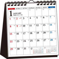 シンプル卓上カレンダー（スクエア／Ａ５変型）【Ｔ１７】 〈２０２３年〉 ［カレンダー］