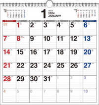 書き込み式シンプルカレンダー（Ａ３変型）【Ｋ３】 〈２０２４年〉 ［カレンダー］
