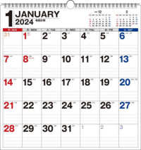 書き込み式シンプルカレンダー（Ｂ３変型）【Ｋ１０】 〈２０２４年〉 ［カレンダー］