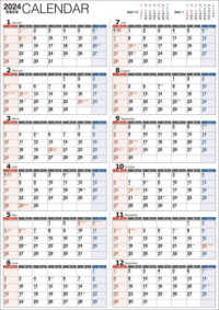 書き込み式１年カレンダー（Ａ２）【Ｋ１５】 〈２０２４年〉 ［カレンダー］