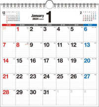 書き込み式シンプルカレンダー（Ｂ４変型）【Ｋ２０】 〈２０２４年〉 ［カレンダー］