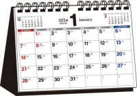 ［カレンダー］<br> シンプル卓上カレンダー（Ａ５ヨコ）【Ｔ１１】 〈２０２４年〉