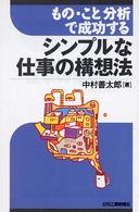 もの・こと分析で成功するシンプルな仕事の構想法