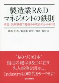 製造業Ｒ＆Ｄマネジメントの鉄則 - 成功・失敗事例で見極める成否の分かれ目！