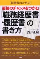 転職者のための面接のチャンスをつかむ「職務経歴書・履歴書」の書き方
