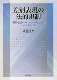 差別表現の法的規制 - 排除社会へのプレリュードとしてのヘイト・スピーチ