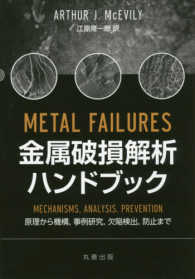 金属破損解析ハンドブック - 原理から機構，事例研究，欠陥検出，防止まで