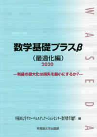 数学基礎プラスβ最適化編 〈２０２０年度版〉 - 利益の最大化は損失を最小にするか？