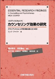 エビデンスにもとづくカウンセリング効果の研究―クライアントにとって何が最も役に立つのか