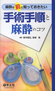 麻酔の前に知っておきたい手術手順と麻酔のコツ