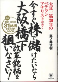 今すぐ株で儲けたいなら大阪・橋下改革銘柄を狙いなさい！ - 大証一筋３０年のベテランアナリストが書く