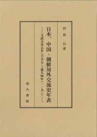 日本、中国・朝鮮対外交流史年表 - 文武天皇元年（六九七）～建久四年（一一九三）