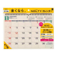 Ｃ１３６　ＮＯＬＴＹカレンダー壁掛（Ａ４横） 〈２０２６〉 ［カレンダー］