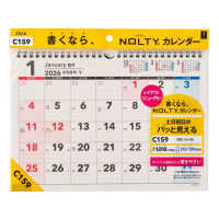 Ｃ１５９　ＮＯＬＴＹカレンダー壁掛（Ａ４横） 〈２０２６〉 ［カレンダー］