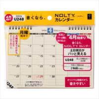 Ｕ２４８　４月始まりＮＯＬＴＹカレンダー卓上月曜始まり（Ｂ６横） 〈２０２６〉 ［カレンダー］